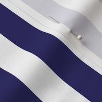 Navy blue and white one inch stripe - vertical