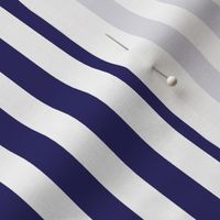 Navy blue and white half inch stripe - vertical