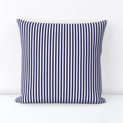Navy blue and white quarter inch stripe - vertical