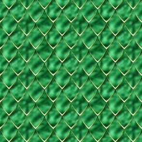 Smaller Scale Dragon Scales in Green and Gold