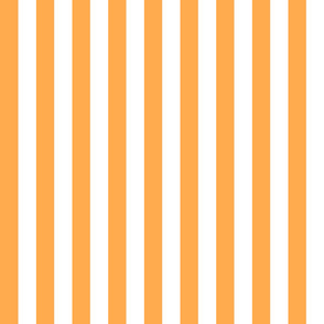 Orange and white one inch stripe - vertical