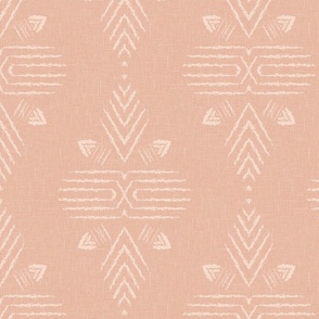 Boho Geometry - Large Scale Wallpaper - Almost Apricot