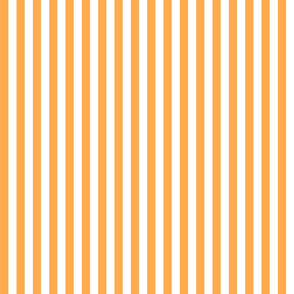 Orange and white half inch stripe - vertical