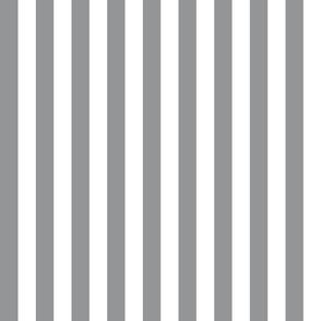 Ultimate gray and white one inch stripe - vertical
