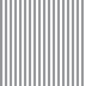 Ultimate gray and white half inch stripe - vertical