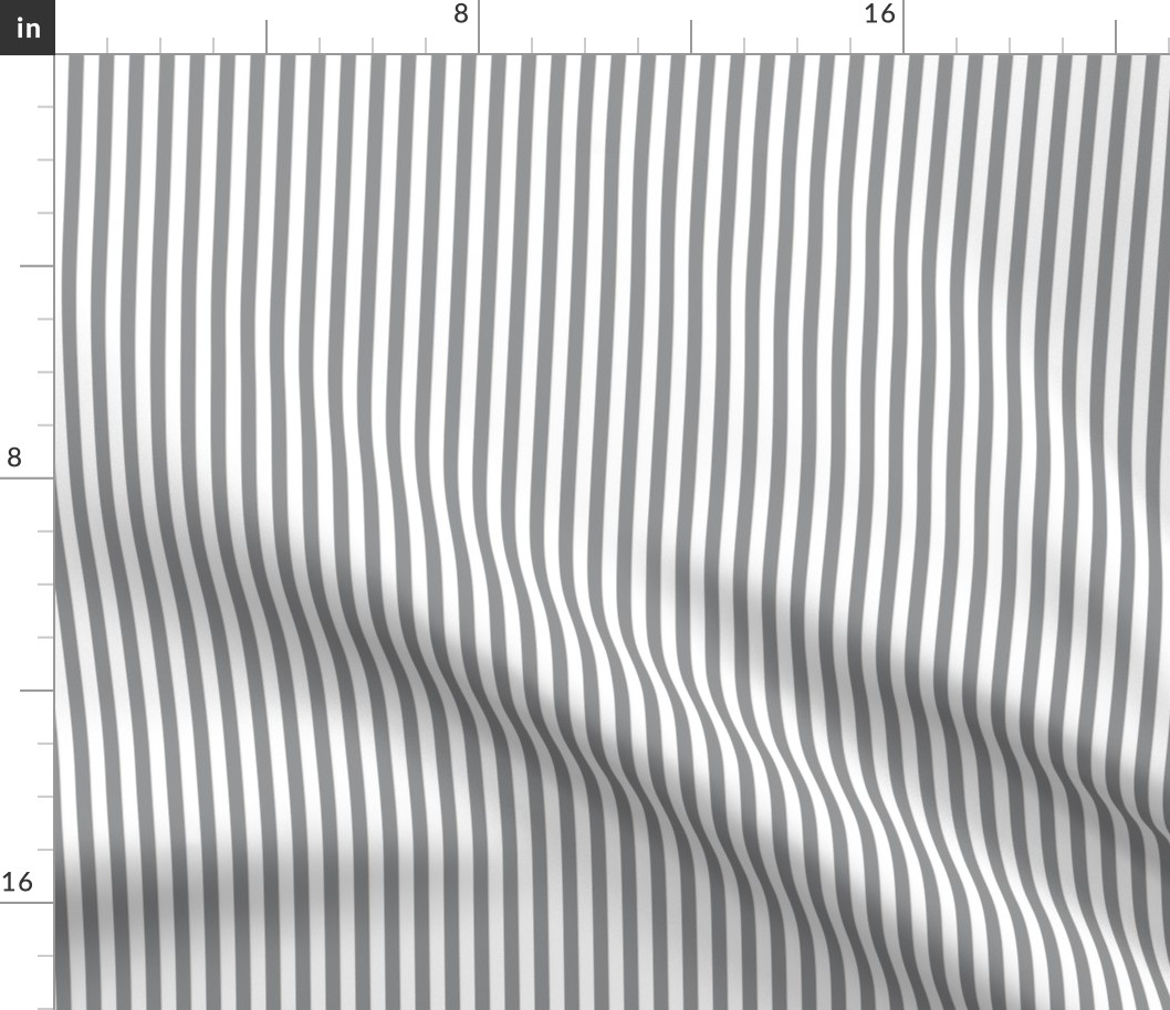 Ultimate gray and white quarter inch stripe - vertical