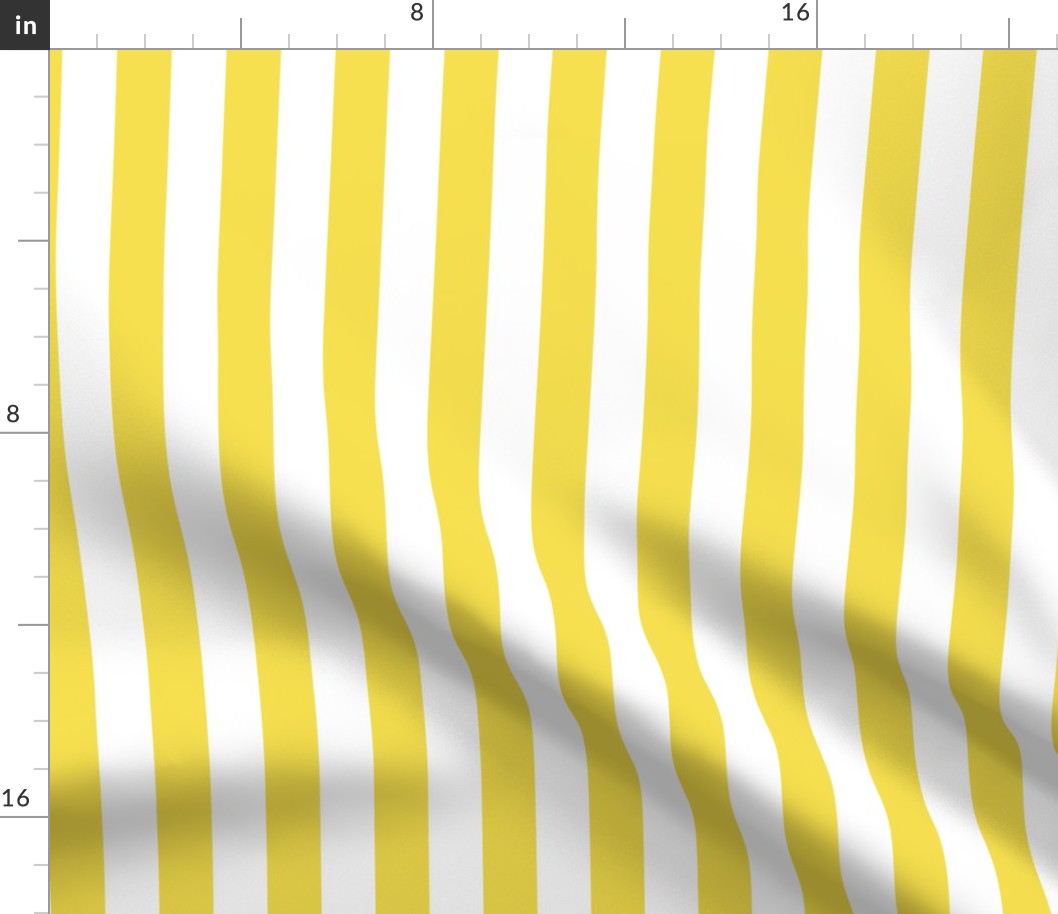 Illuminating yellow and white one inch stripe - vertical