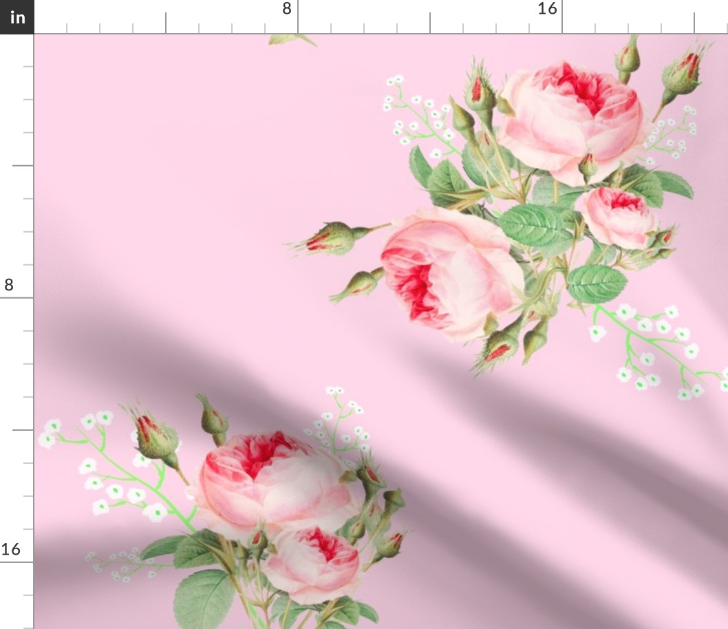 Pink roses,floral pattern 