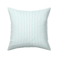 Mint and white quarter inch stripes - vertical