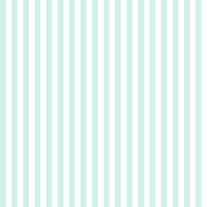 Mint and white half inch stripes - vertical