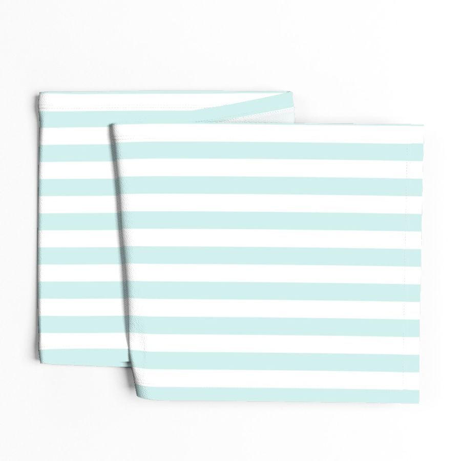 Mint and white one inch stripes - vertical