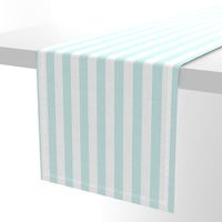 Mint and white one inch stripes - vertical