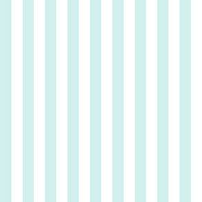 Mint and white one inch stripes - vertical