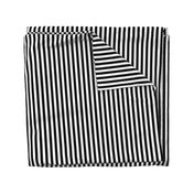 Black and white half inch stripes - vertical