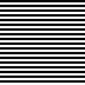 Black and white half inch stripes - horizontal
