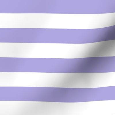 Lilac and white one inch stripes - horizontal