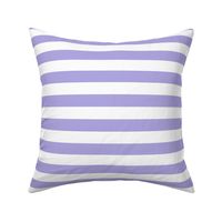 Lilac and white one inch stripes - horizontal