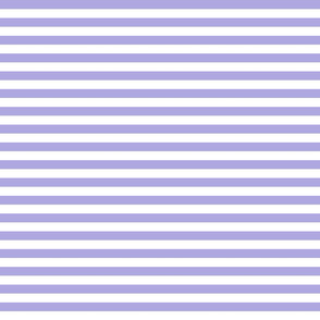 Lilac and white half inch stripes - horizontal