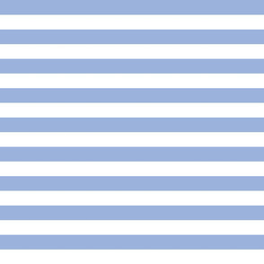 Sky blue and white one inch stripes - horizontal