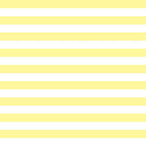 Yellow and white one inch stripes - horizontal