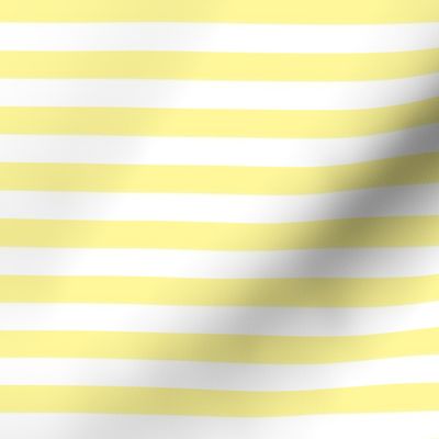 Yellow and white half inch stripes - horizontal