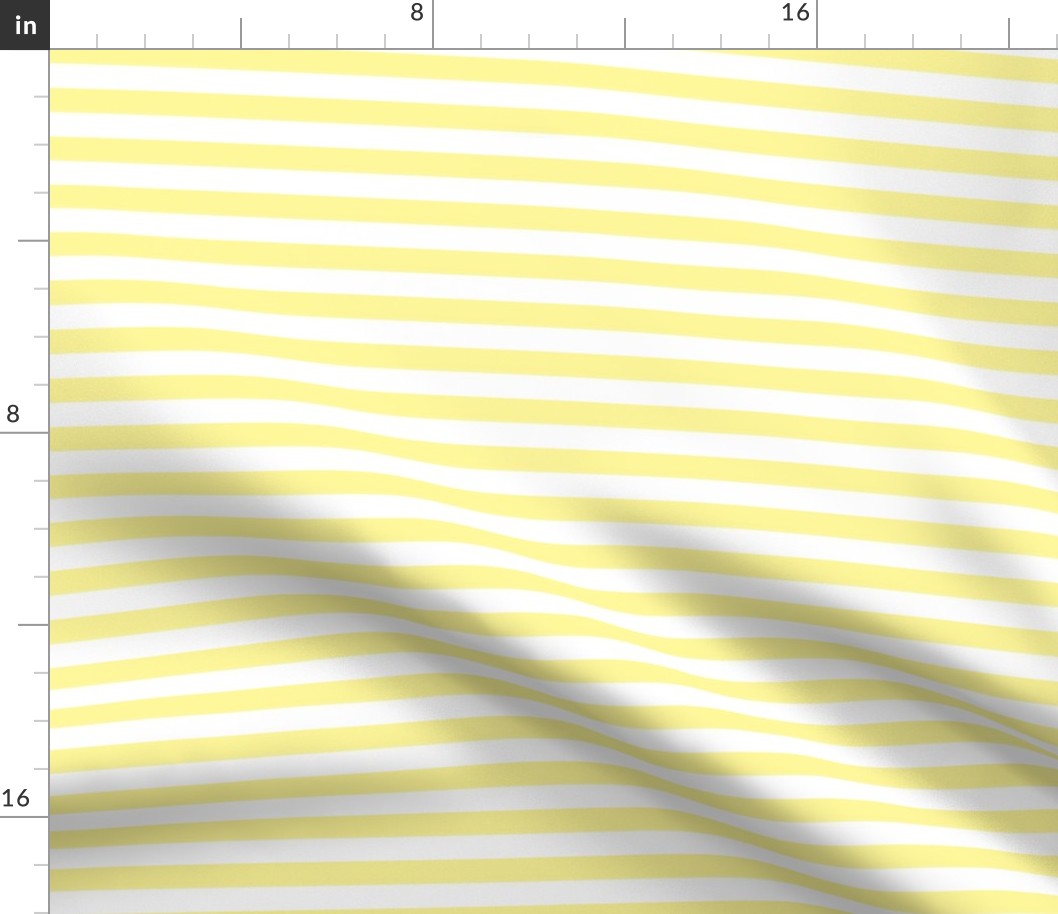 Yellow and white half inch stripes - horizontal