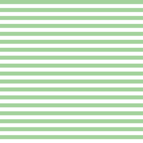 Green and white half inch stripes - horizontal