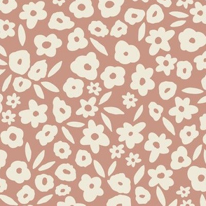 medium // Floral Mini flower field on chalky pink