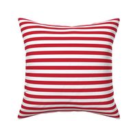 Red and white half inch stripes - horizontal