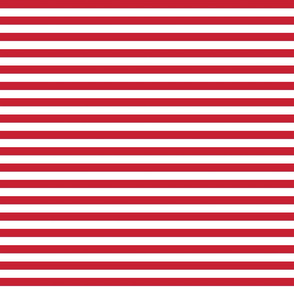 Red and white half inch stripes - horizontal