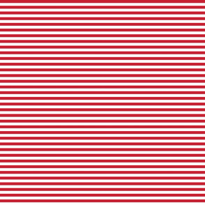 Red and white quarter inch stripes - horizontal