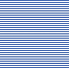 Royal blue and white quarter inch stripes - horizontal