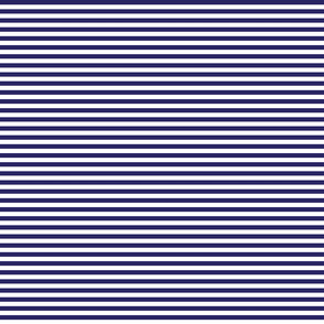 Navy blue and white quarter inch stripes - horizontal