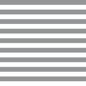 Ultimate gray and white one inch stripes - horizontal