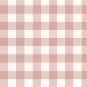 3/4" Gingham: Dusty Coral Gingham Check, Buffalo Check, Buffalo Plaid