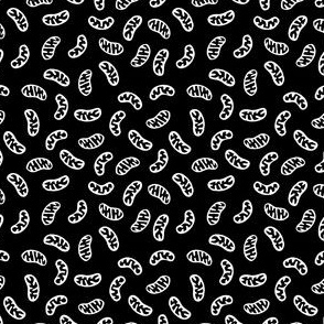 Mitochondria - White on Black - small scale