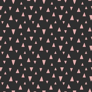 Abstract Triangles - Pink on Black (small scale)