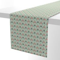 Folk Damask Mint by DEINKI (Small Scale)