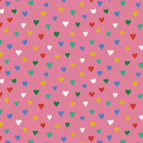 heart confetti pink