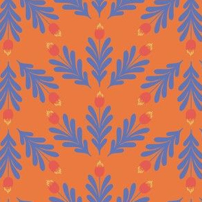 Little Blooms Orange-Blue by DEINKI (Medium Scale)