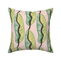 Leaf stripe - rose - medium