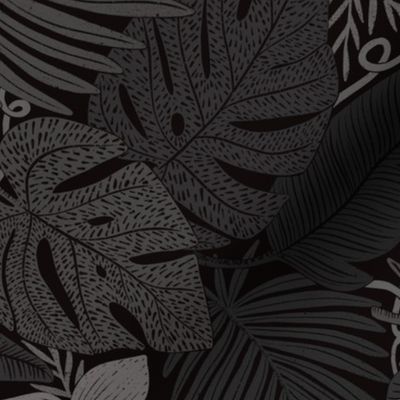 Moody tropical black and gray scale 