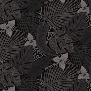 Moody tropical black and gray scale 