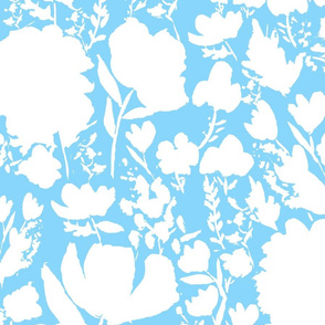 Blue white floral pattern