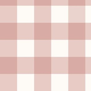 1.5" Gingham: Dusty Coral Gingham Check, Buffalo Check, Buffalo Plaid 