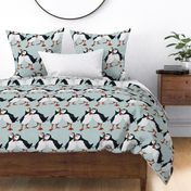 puffin pair celadon blue large