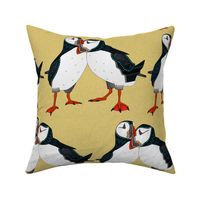 puffin pair gold large