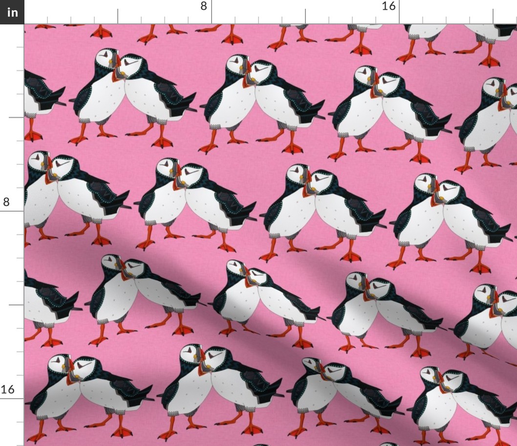 puffin pair pink