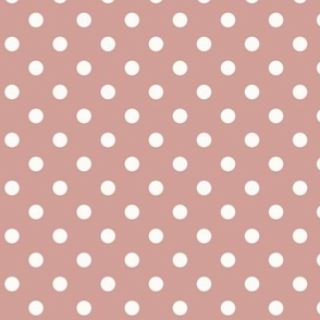 Dark Dotty: Dusty Coral Polka Dot 