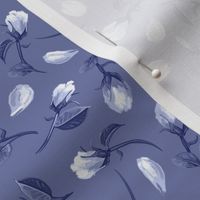 Rosebuds + Petals | Small | Medium Blue